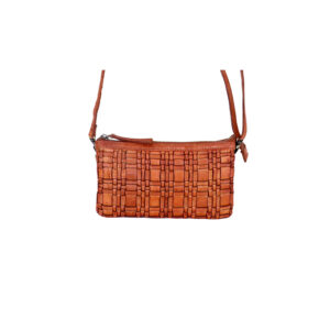 Leather Woven Sling Bag